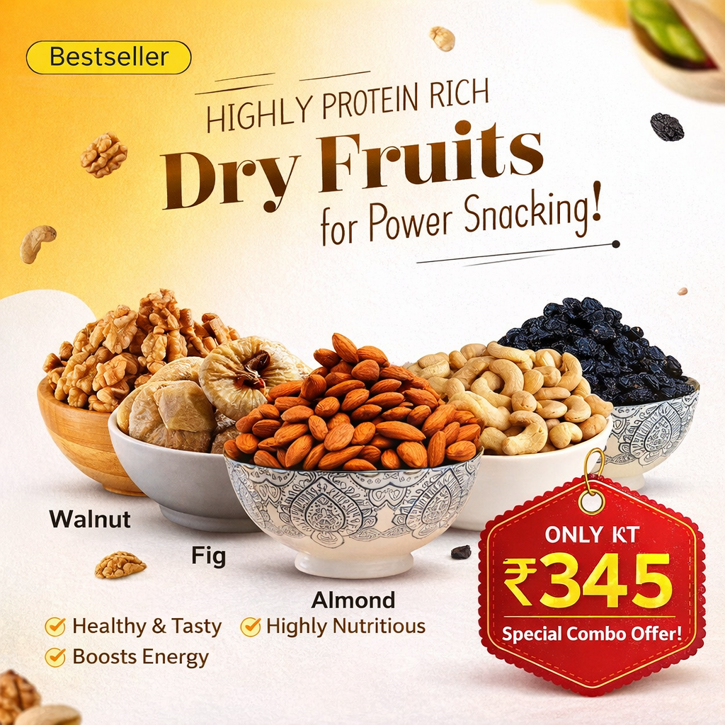 Premium Dry Fruits Combo Pack – Almonds, Cashews, Raisins, Walnuts & Figs