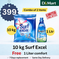 Surf Excel 10kg Detergent Pack + Free Comfort 1L Fabric Conditioner Combo