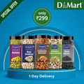 ALDEIRA Mix Dry Fruits Combo Pack of 5 (500g Each, Total 2.5kg) – Raisins, Black Raisins, Raw Cashews, California Almonds & Roasted Salted Pistachios | Healthy Snack | Nutrient-Rich Dry Fruits