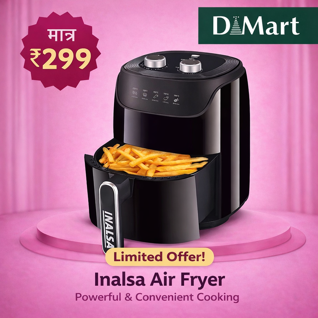 Inalsa Air Fryer – Fast, Crispy & Oil-Free Cooking Solution